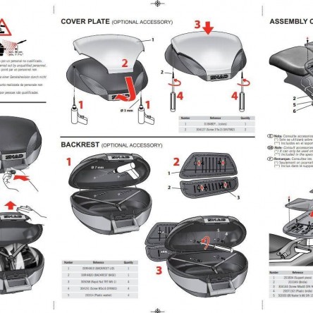 Maleta Para Moto Trasera Shad Sh48 Titanio Para 2 Cascos